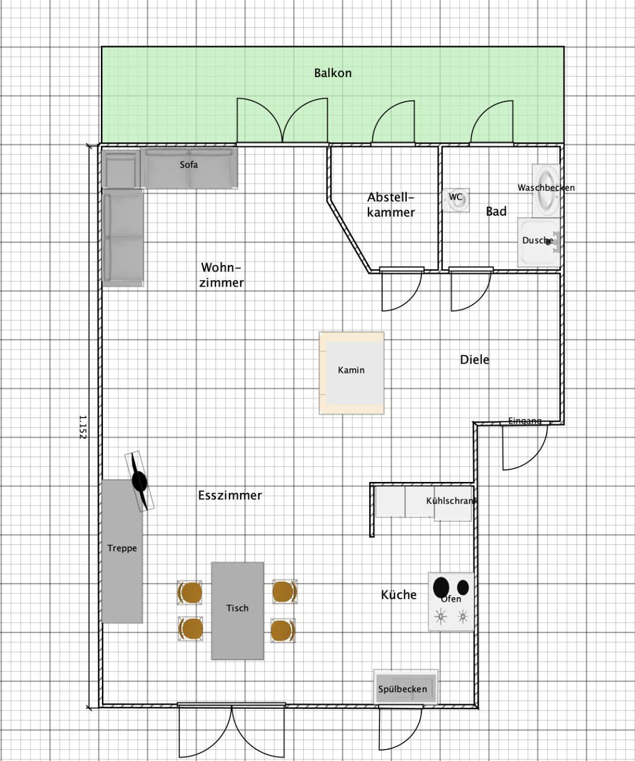 Schoene Dachgeschoss-maisonette *